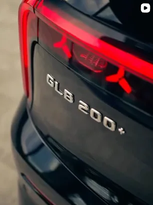 Close-up of a Mercedes GLB 200 tail light